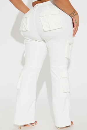 Elan de Paris™ City Streets Stretch Cargo Jean - Ivory