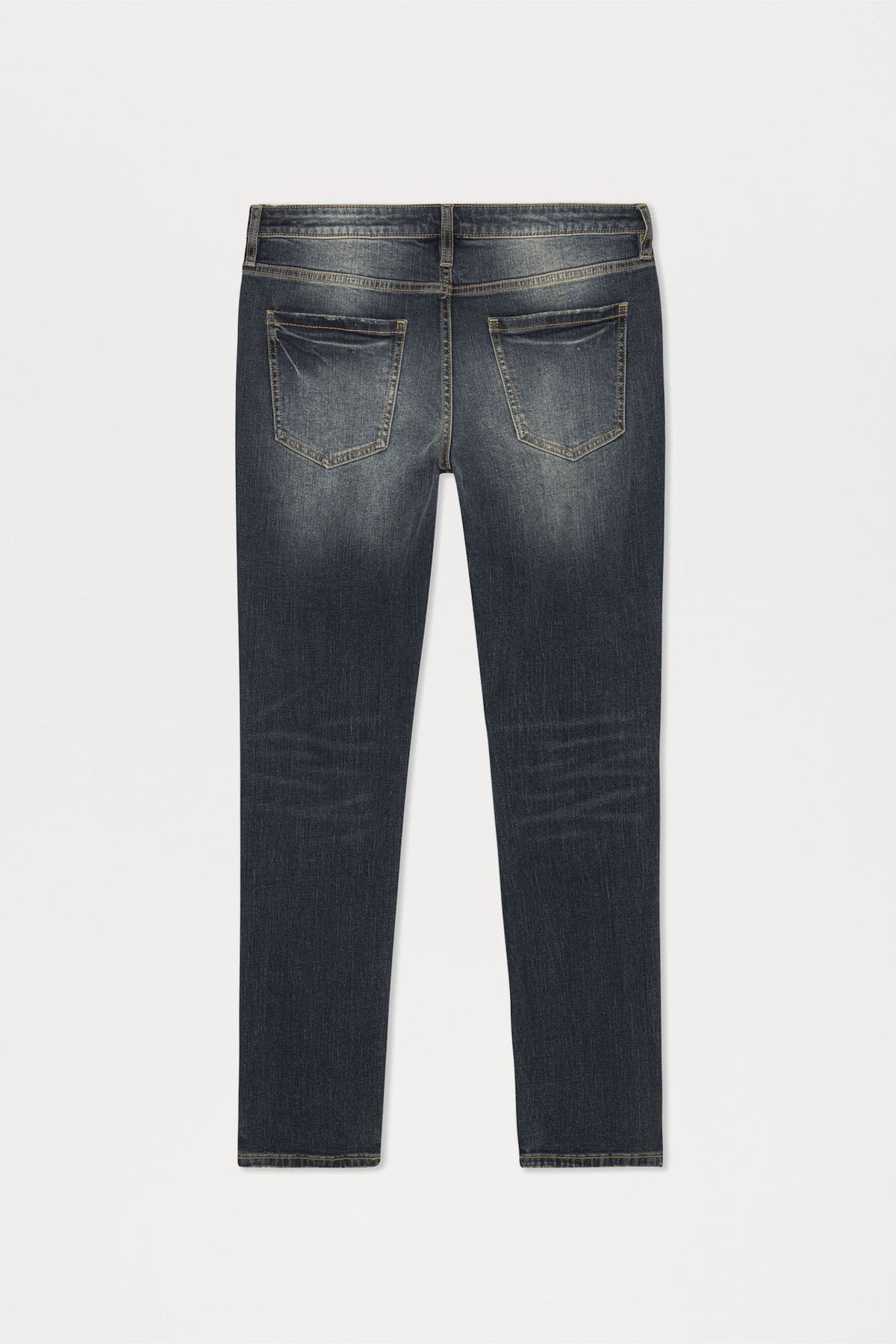 Elan de Paris™ Day To Day Distressed Slim Jeans - Dark Wash