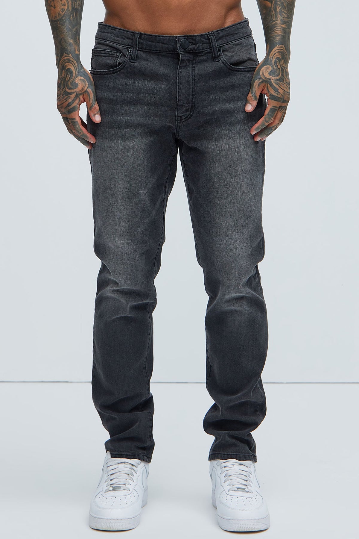 Elan de Paris™ Cornell Slim Jeans - Black Wash