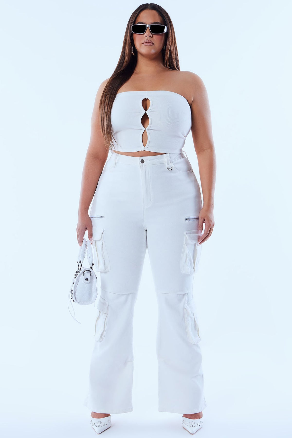 Elan de Paris™ City Streets Stretch Cargo Jean - Ivory