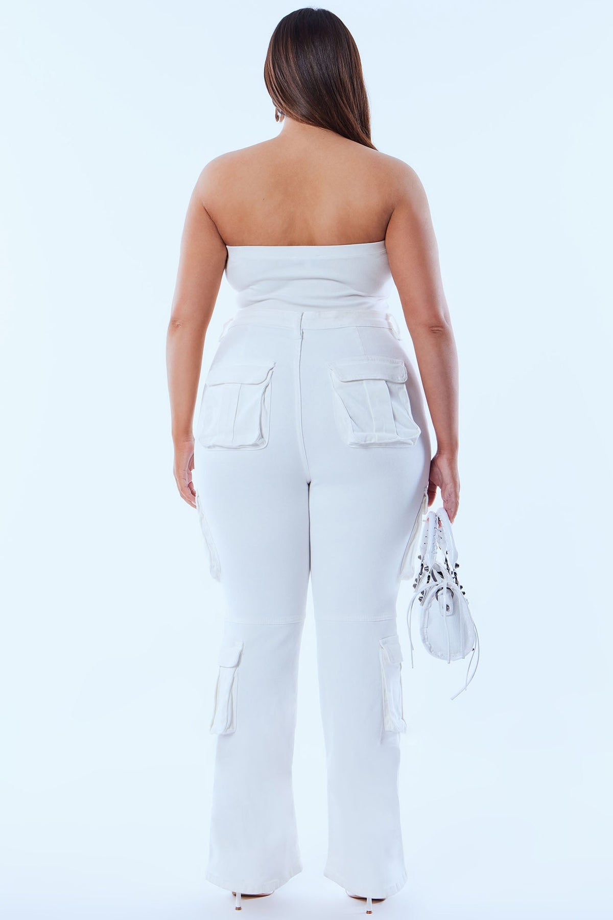 Elan de Paris™ City Streets Stretch Cargo Jean - Ivory