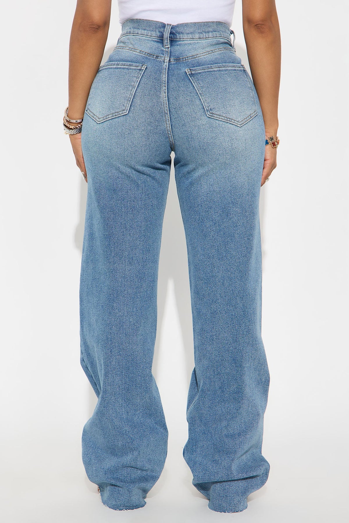 Elan de Paris™ Tall Nova 90's Baby Basic Stretch Wide Leg Jean - Medium Wash