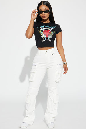 Elan de Paris™ City Streets Stretch Cargo Jean - Ivory