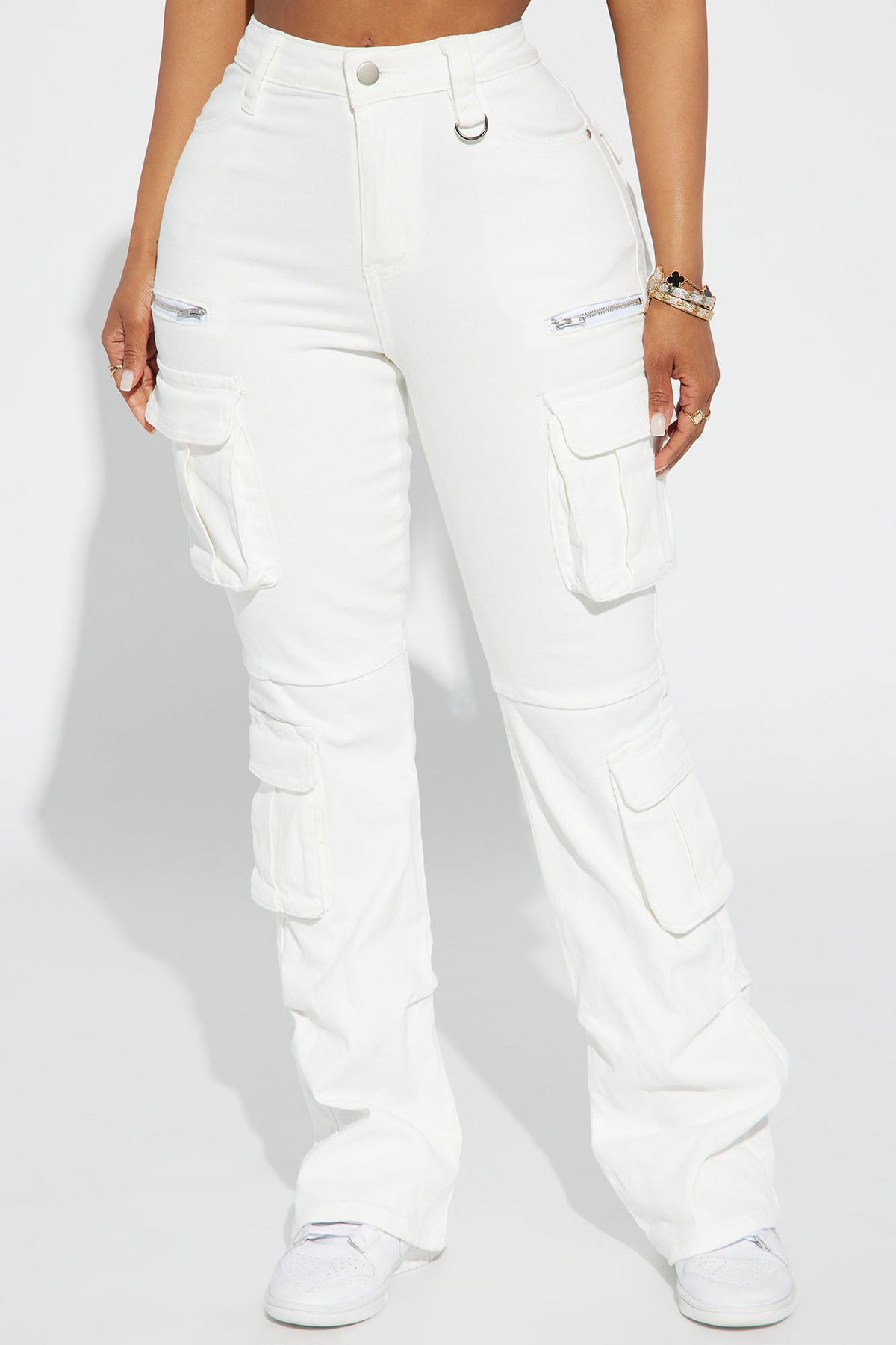 Elan de Paris™ City Streets Stretch Cargo Jean - Ivory