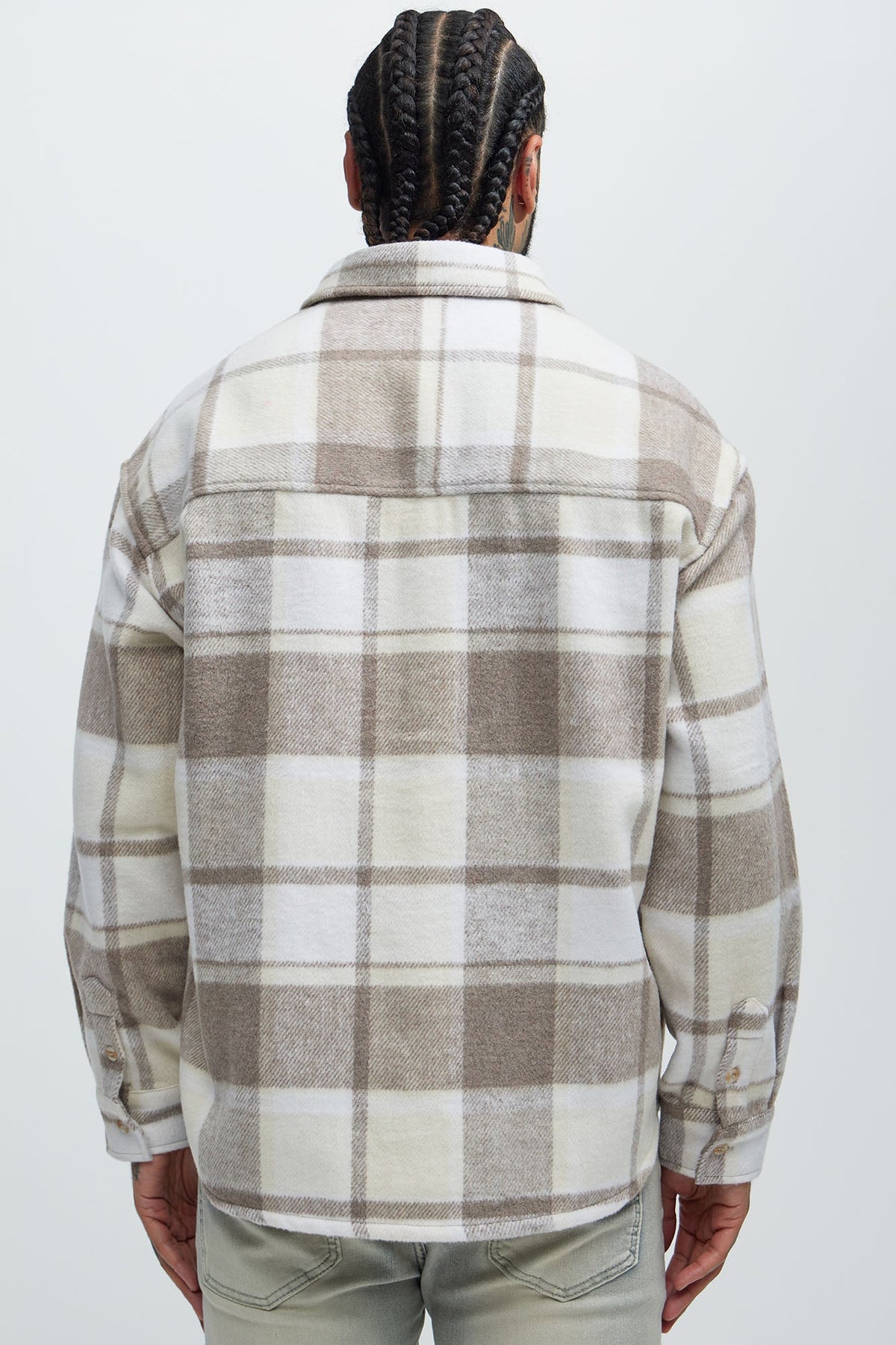 Elan de Paris™ Wanted Plaid Shacket - Cream