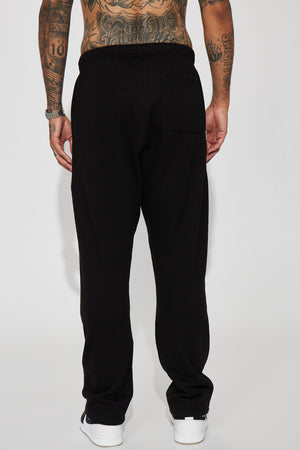 Elan de Paris™ Tyson Heavyweight Straight Sweatpants - Black