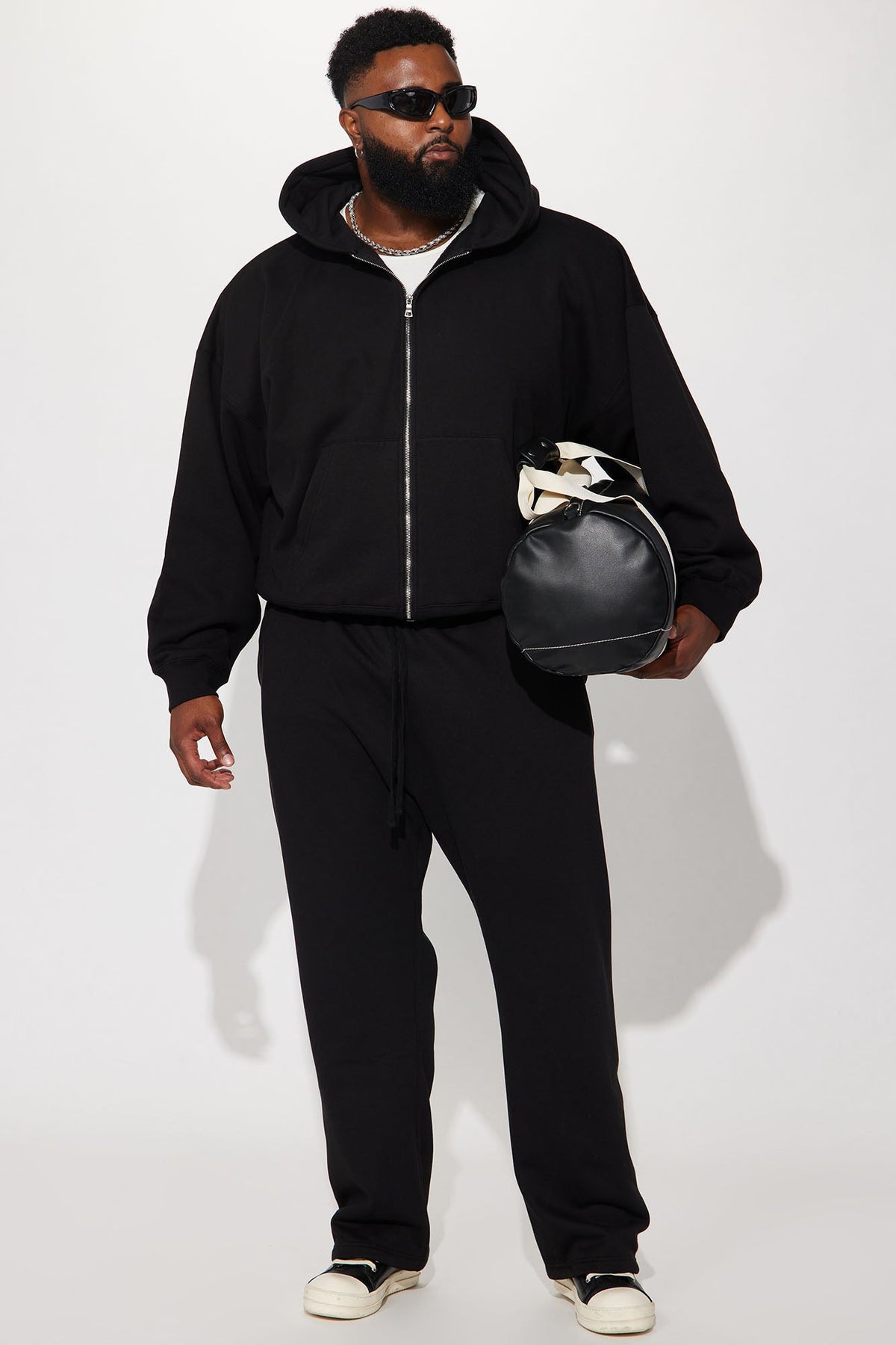 Elan de Paris™ Tyson Heavyweight Straight Sweatpants - Black