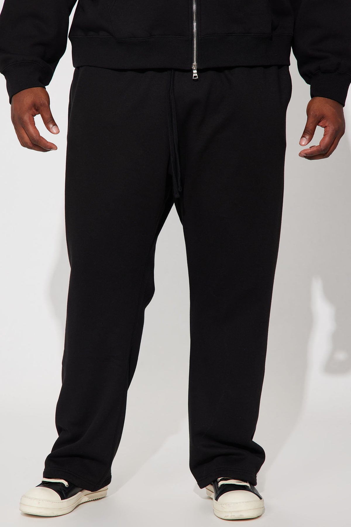 Elan de Paris™ Tyson Heavyweight Straight Sweatpants - Black