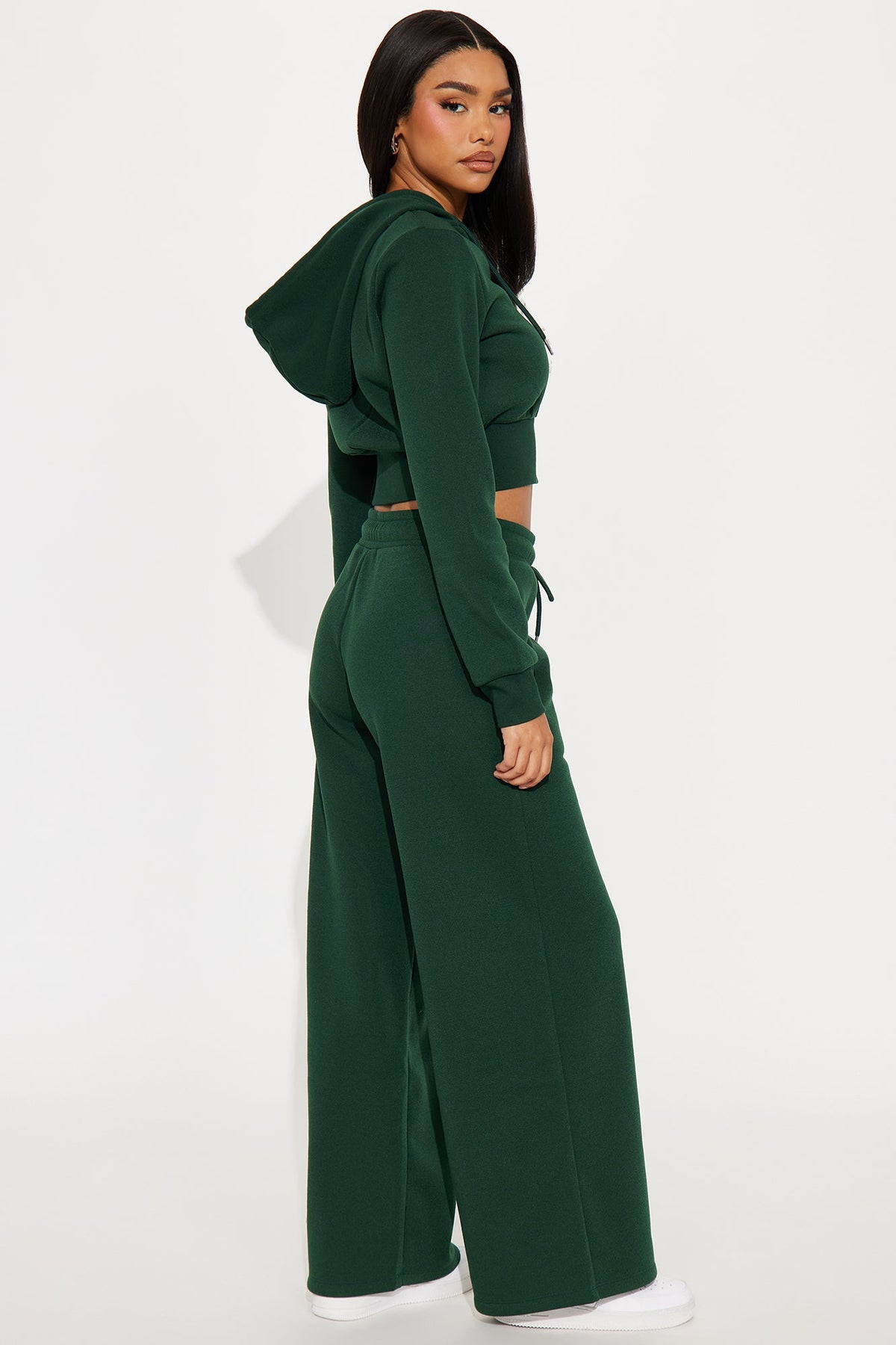 Elan de Paris™ Charlie Fleece Zip Up Pant Set - Hunter