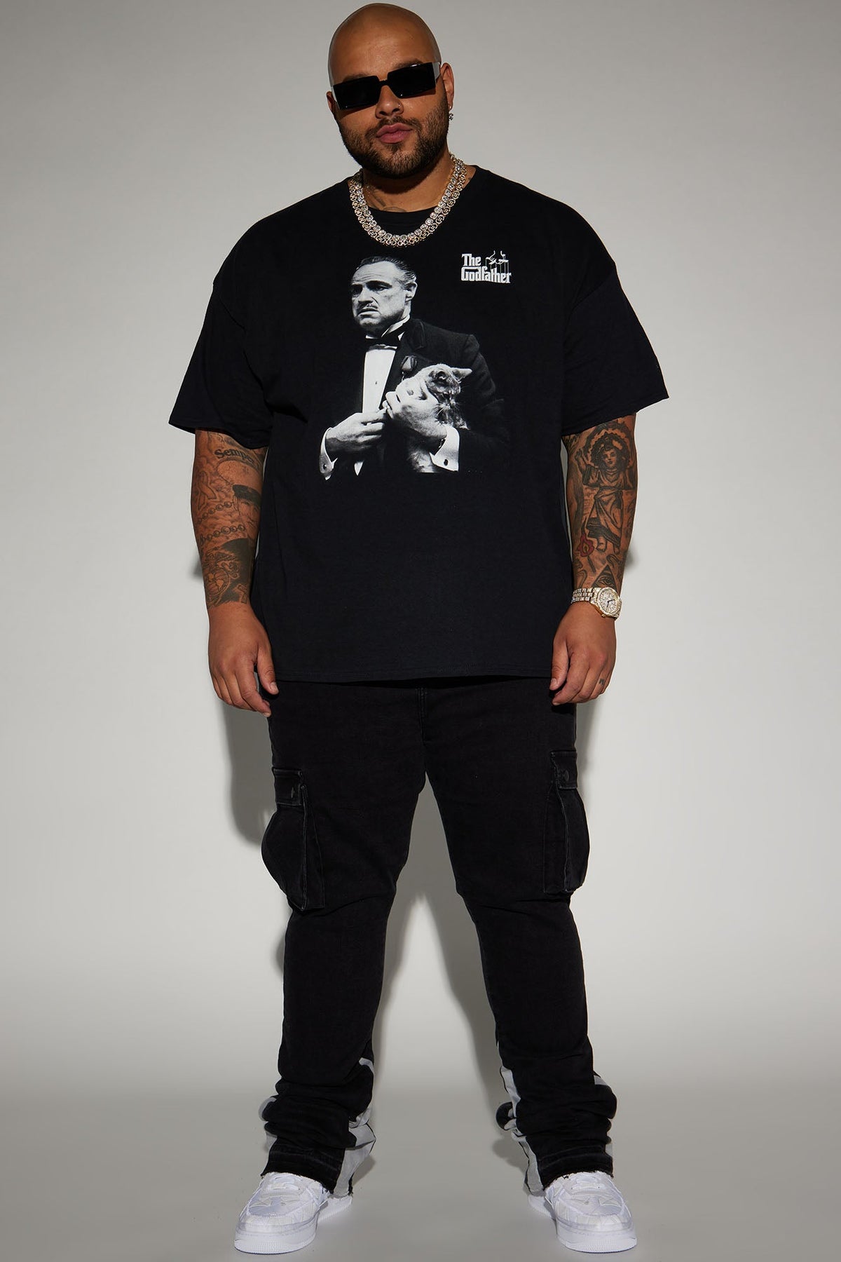 Elan de Paris™ Carried Cargo Stacked Skinny Flared Jeans - Black