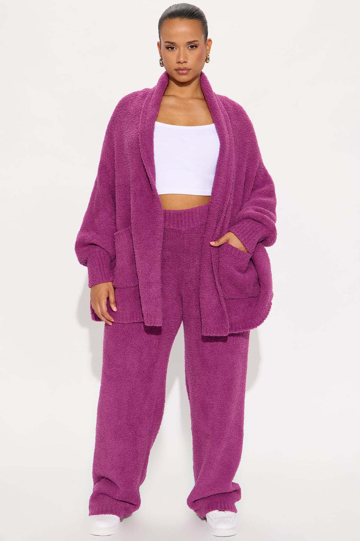 Elan de Paris™ Living Cozy Pant Set - Plum