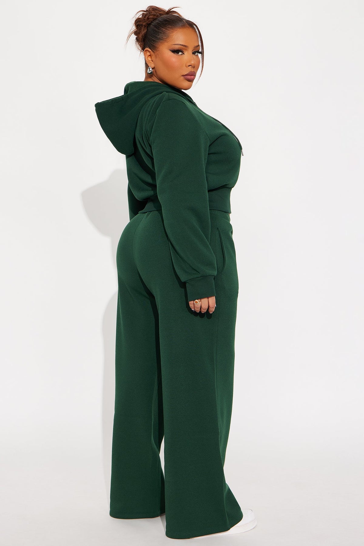 Elan de Paris™ Charlie Fleece Zip Up Pant Set - Hunter