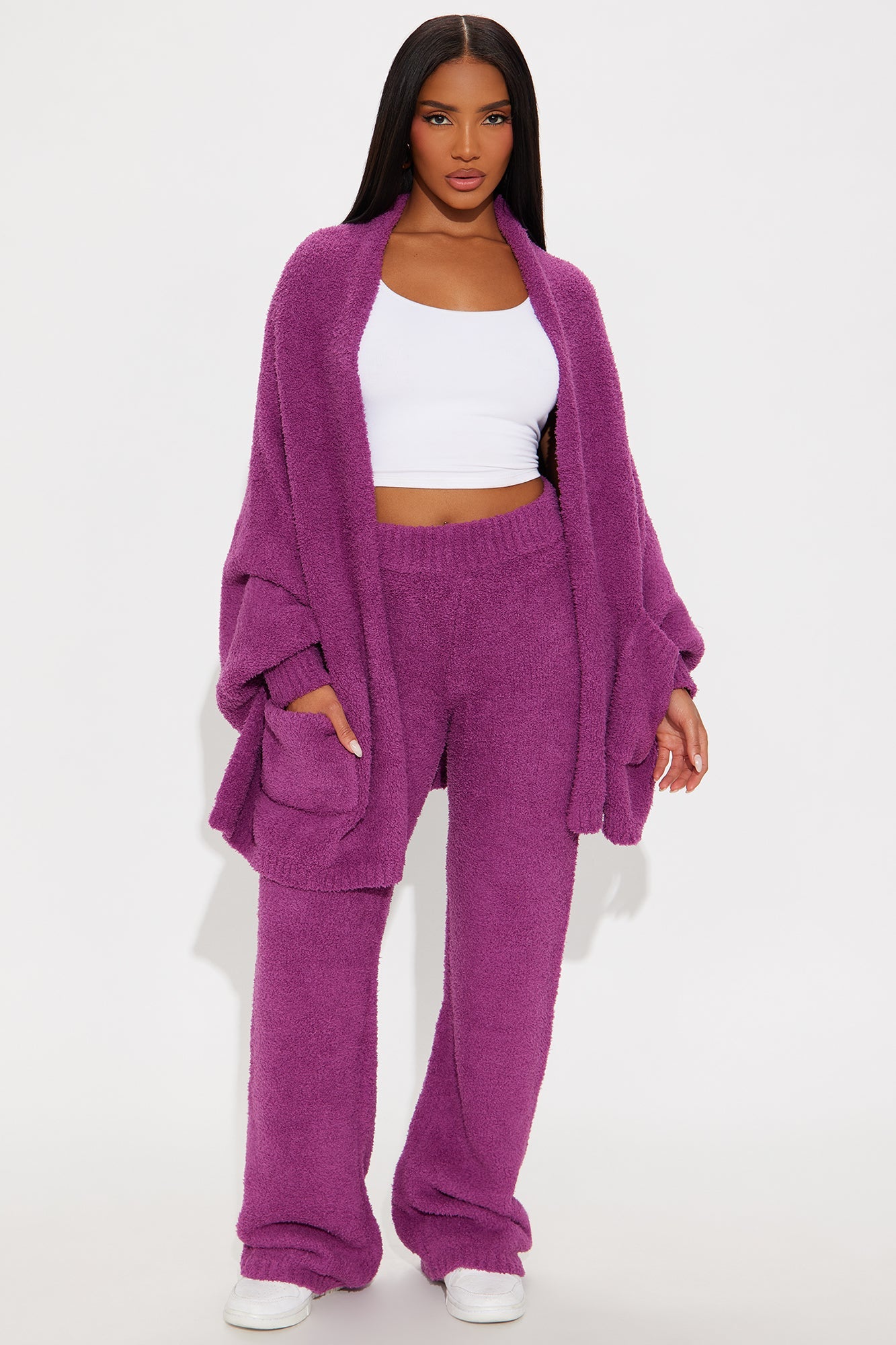 Elan de Paris™ Living Cozy Pant Set - Plum