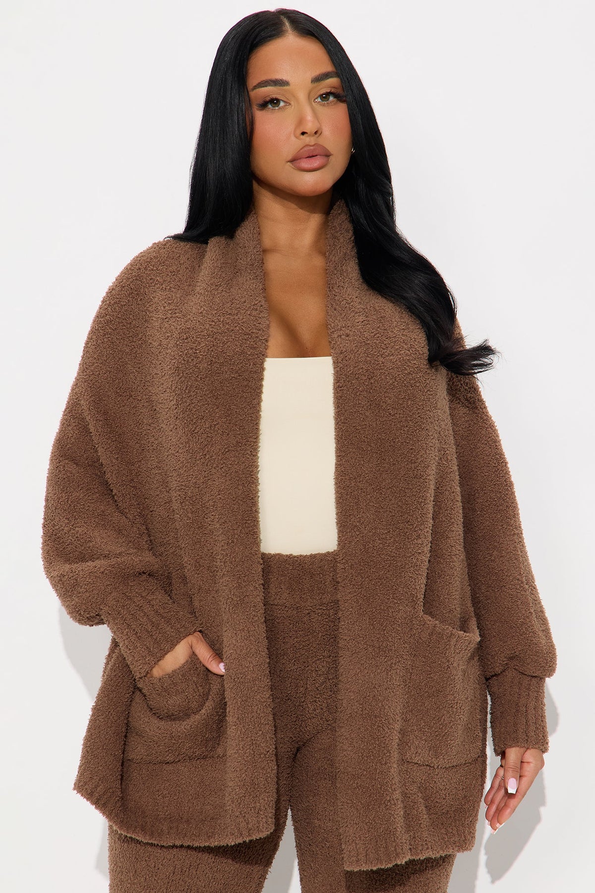 Elan de Paris™ Living Cozy Pant Set - Mocha