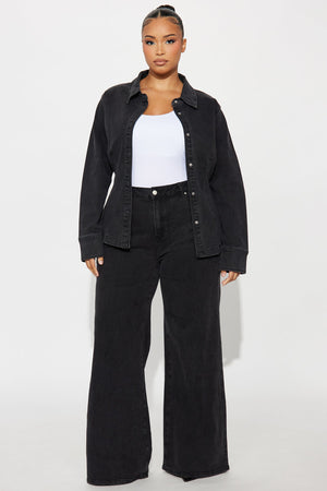 Elan de Paris™ Drew Denim Pant Set - Black