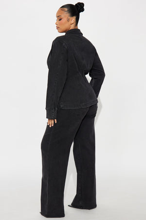 Elan de Paris™ Drew Denim Pant Set - Black