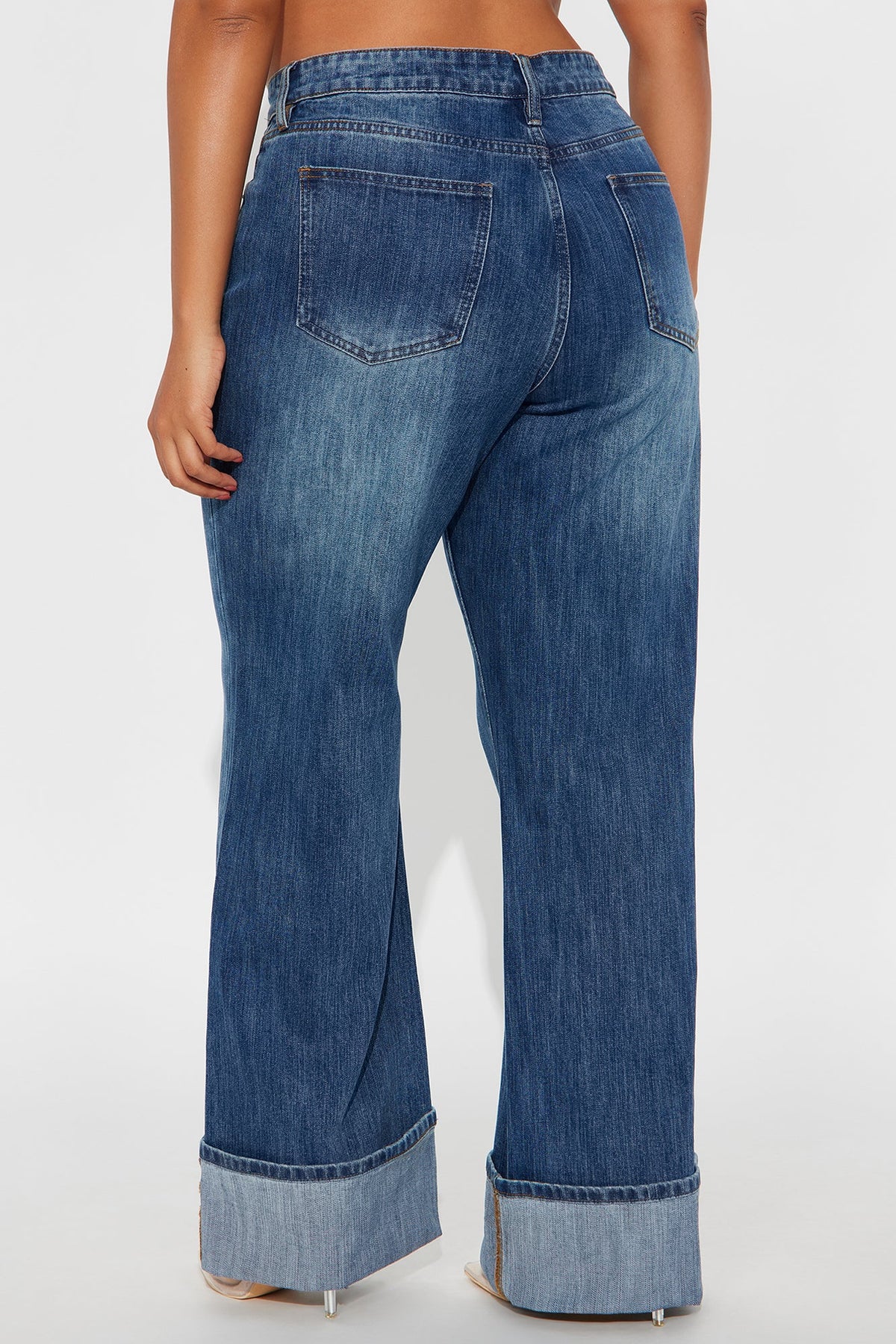 Elan de Paris™ It's Clear To See Tinted Stretch Straight Leg Jeans - Dark Wash