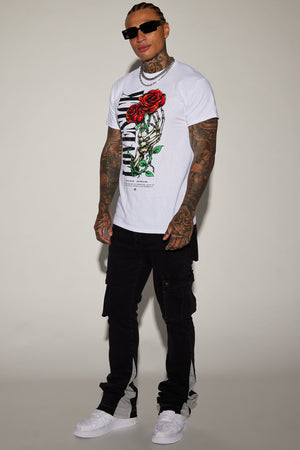 Elan de Paris™ Carried Cargo Stacked Skinny Flared Jeans - Black