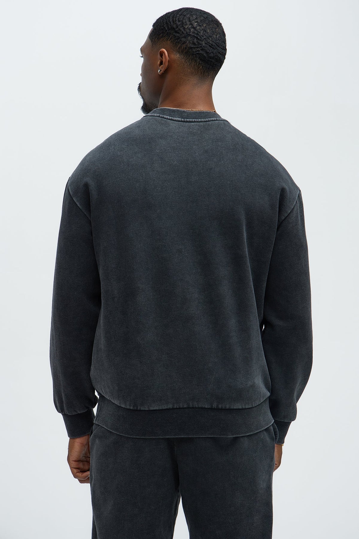 Elan de Paris™ Tyson Heavy Wash Crewneck Sweatshirt - Black Wash
