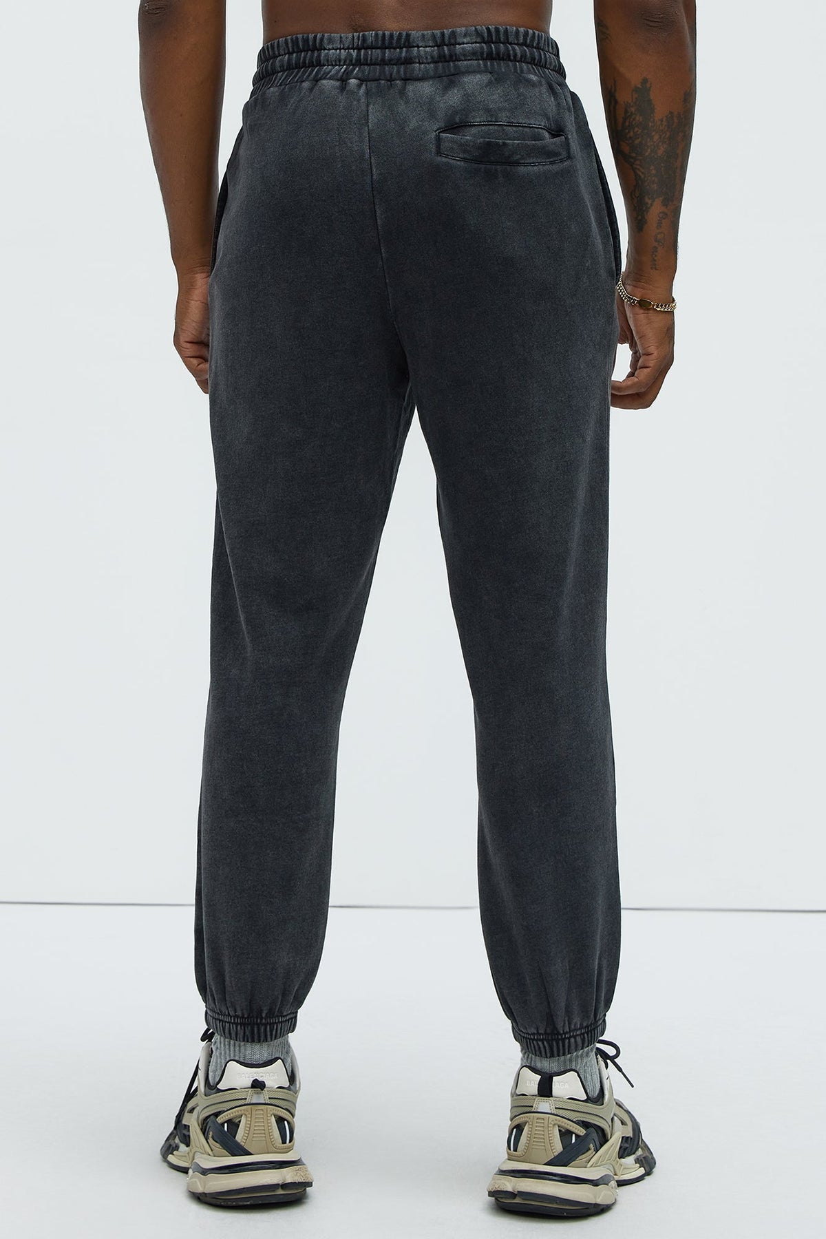 Elan de Paris™ Tyson Heavy Wash Jogger - Black Wash