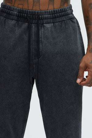 Elan de Paris™ Tyson Heavy Wash Jogger - Black Wash