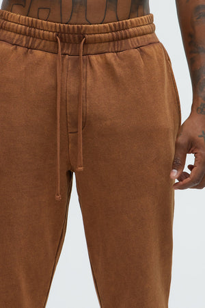 Elan de Paris™ Tyson Heavy Wash Jogger - Dark Brown
