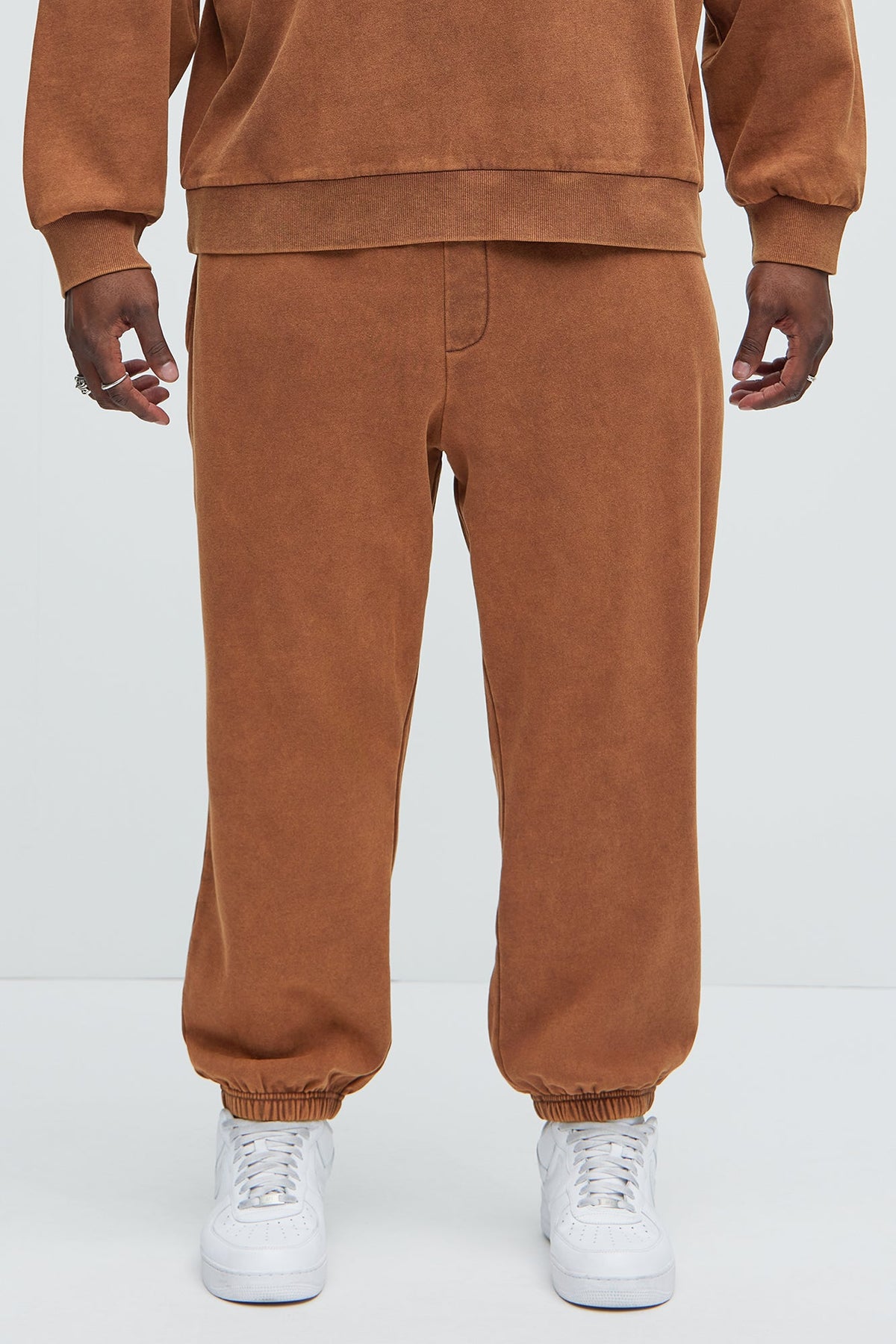 Elan de Paris™ Tyson Heavy Wash Jogger - Dark Brown