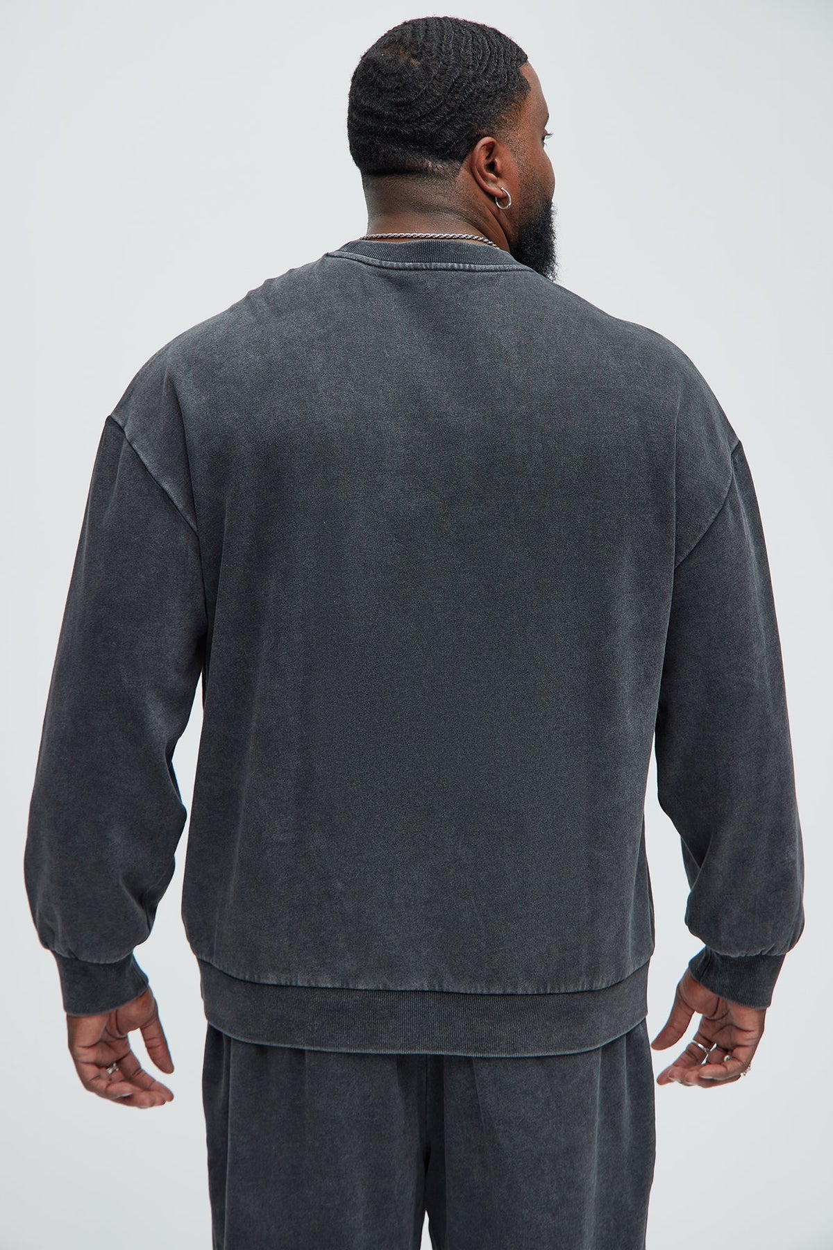 Elan de Paris™ Tyson Heavy Wash Crewneck Sweatshirt - Black Wash