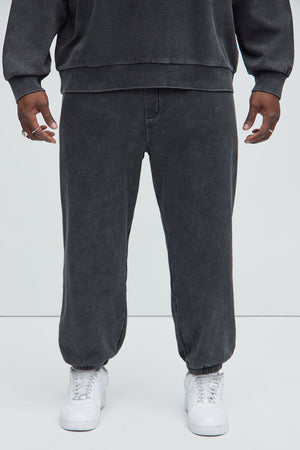 Elan de Paris™ Tyson Heavy Wash Jogger - Black Wash