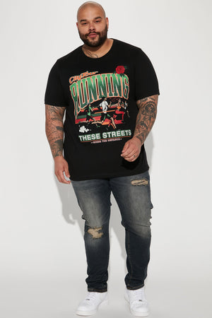 Elan de Paris™ Day To Day Distressed Slim Jeans - Dark Wash