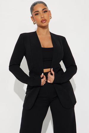 Elan de Paris™ Payin' It Forward Wide Leg Pant Set - Black