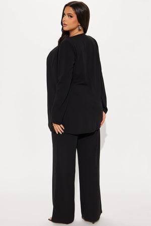 Elan de Paris™ Payin' It Forward Wide Leg Pant Set - Black