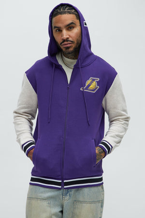 Elan de Paris™ Lakers Above The Rim Zip Up Hoodie - Purple