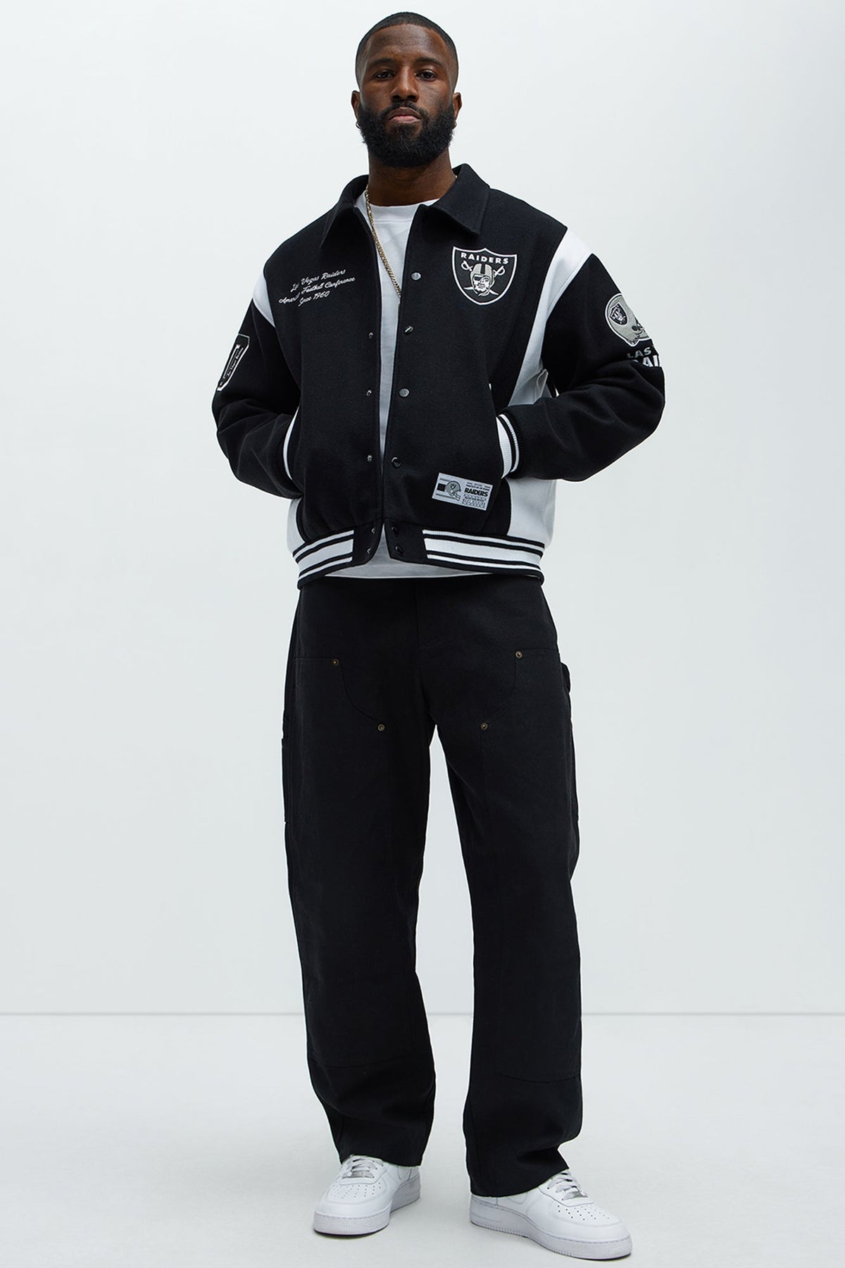 Elan de Paris™ Raiders Air Supremacy Jacket - Black/White