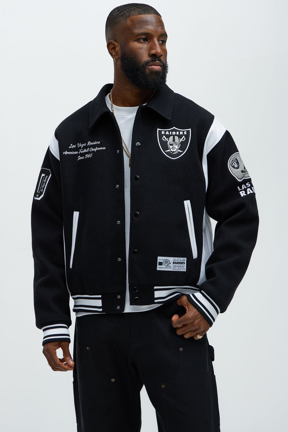 Elan de Paris™ Raiders Air Supremacy Jacket - Black/White