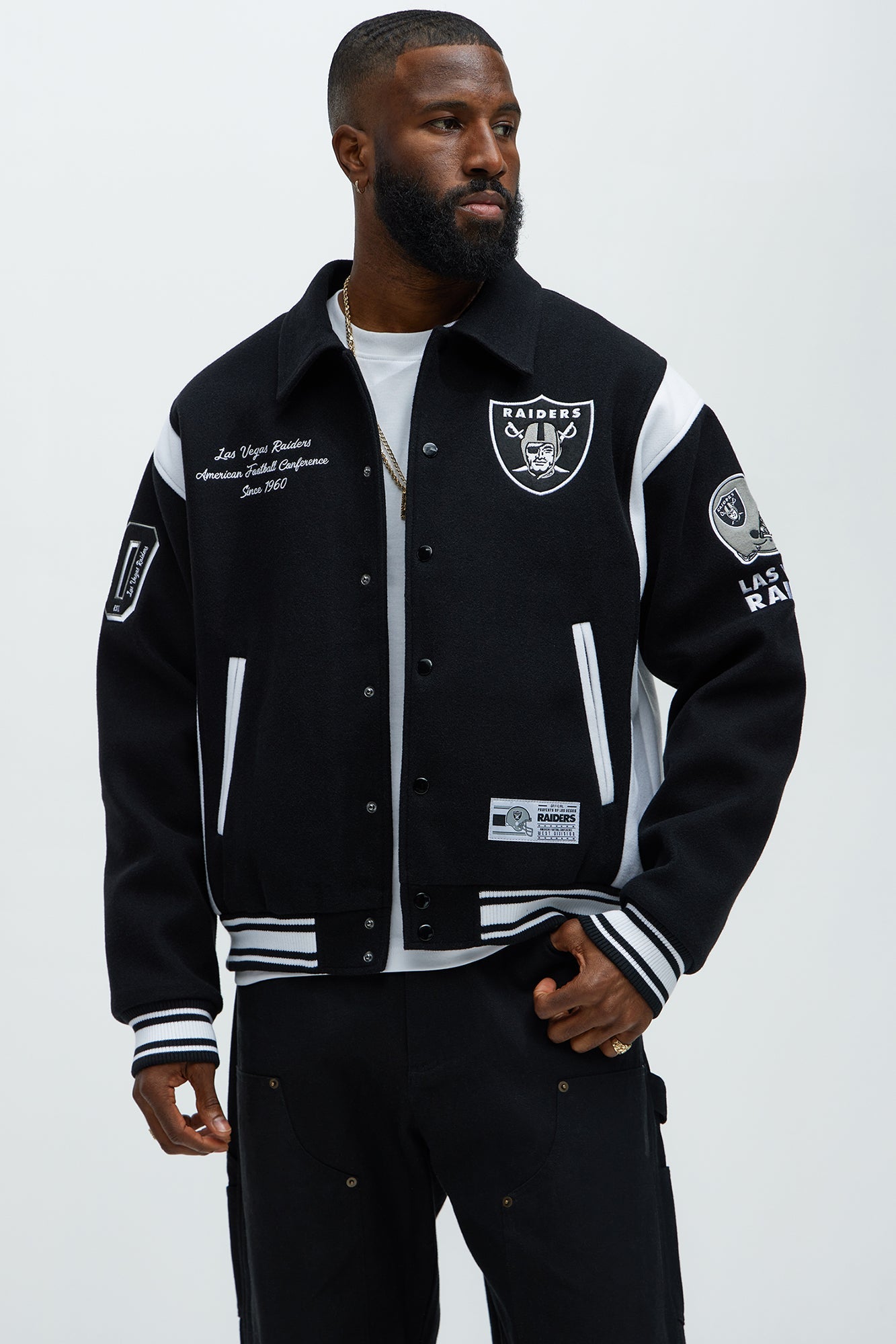 Elan de Paris™ Raiders Air Supremacy Jacket - Black/White