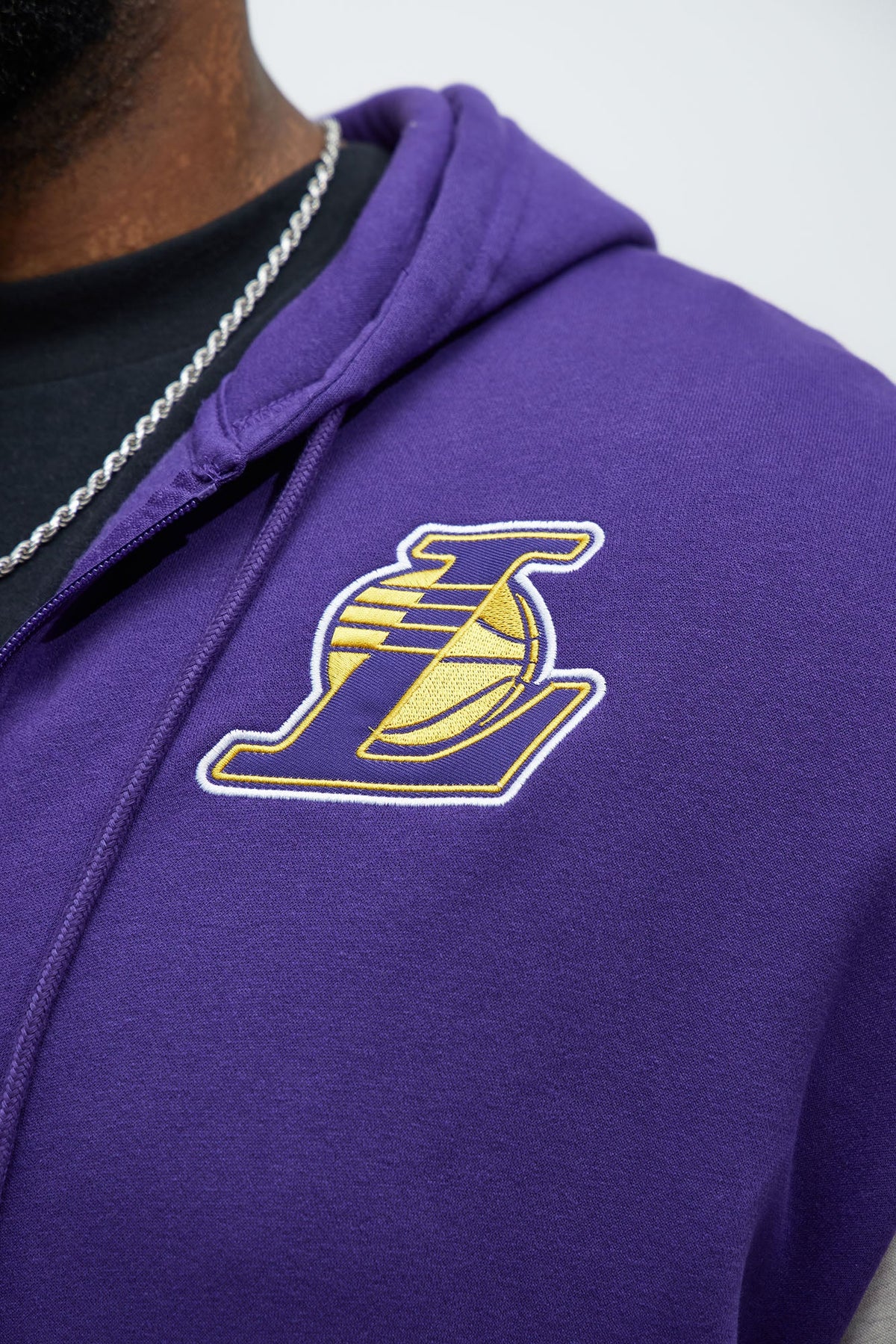 Elan de Paris™ Lakers Above The Rim Zip Up Hoodie - Purple