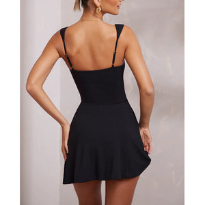 backless spaghetti strap dress