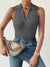 v-neck ribbed crop top