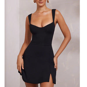 backless spaghetti strap dress