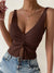 ribbed v-neck crop top